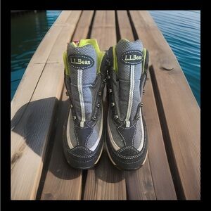 LL Bean Tek 2.5 Blue Primaloft Fleece Woman’s Winter Hiking Boot No Laces or Box